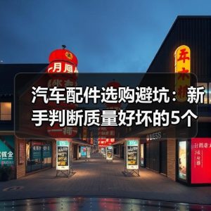 汽车配件选购避坑：新手判断质量好坏的5个实用方法