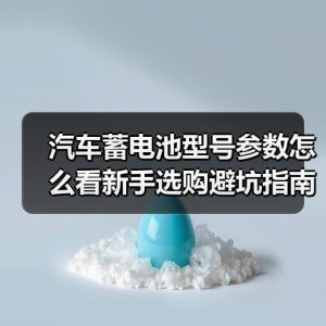 汽车蓄电池型号参数怎么看新手选购避坑指南